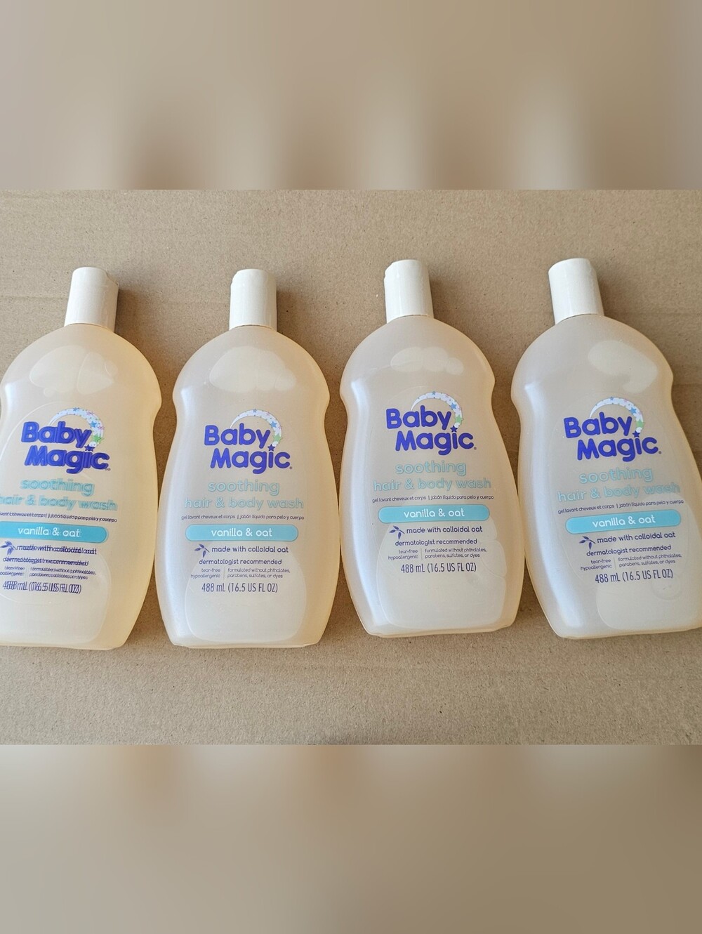 Baby Magic Soothing Hair & Body Wash - Vanilla & Oat (Cream) 4 Pack